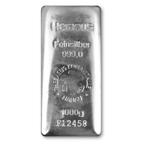 Heraeus Silver Poured Bar