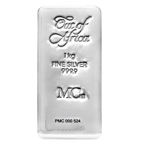 1 Kg MetCon Out of Africa Silver Bar 99.99%
