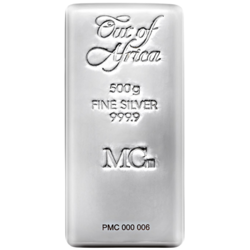 500g MetCon Out of Africa Silver Bar 99.99%