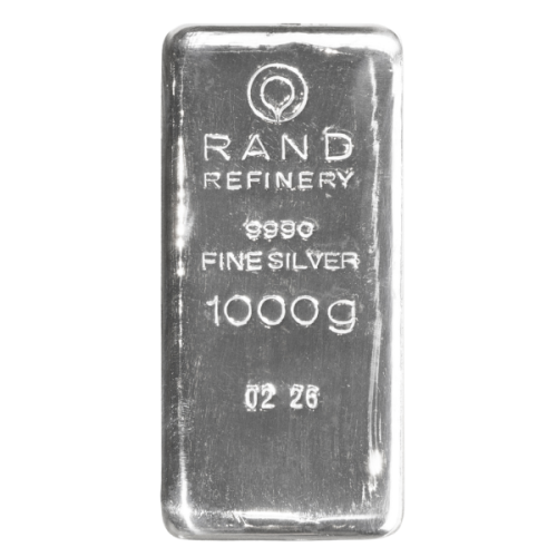 NEW PRODUCT: 1 Kg Rand Refinery Poured Silver Bar 99.9%